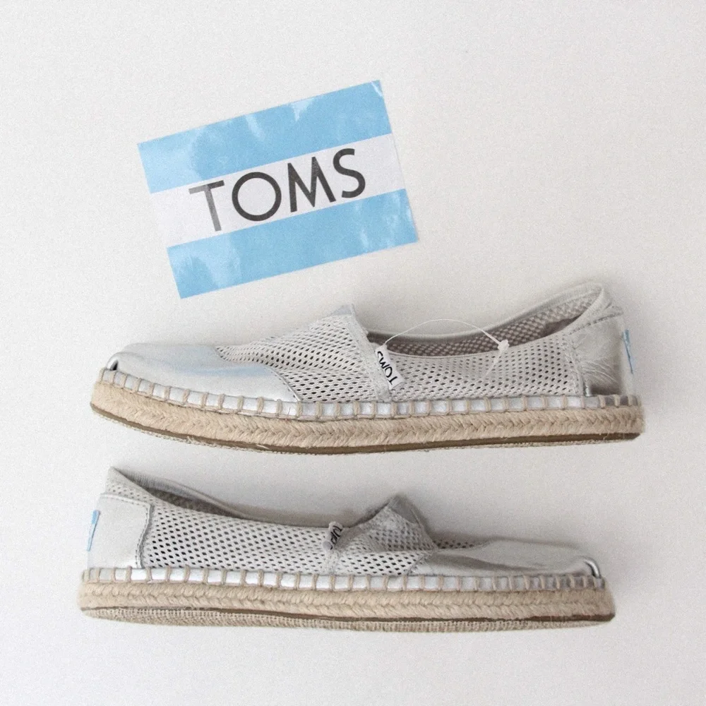 TOMS Alpargata Metallic Mesh Slip-On Espadrilles